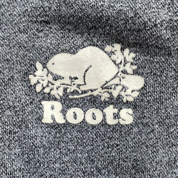 Roots Zip Front Salt & Pepper Hoodie, size 10 - Picture 3 of 7